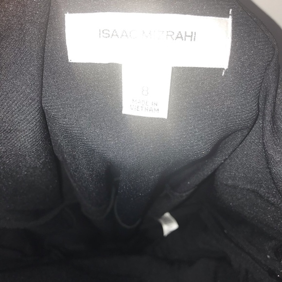 Isaac Mizrahi Black Lace Overlay Dress w/ Bow Belt - Picture 4 of 7